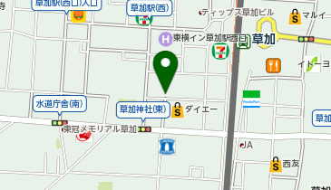 オリックスカーシェア 草加駅前の地図画像