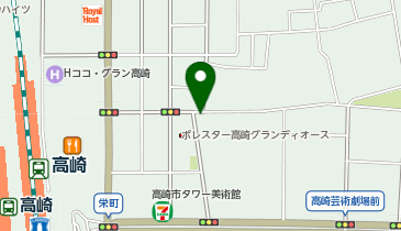 オリックスカーシェア 高崎駅東口の地図画像