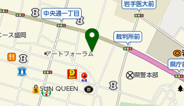 オリックスカーシェア 盛岡中央通1丁目の地図画像