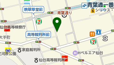 オリックスカーシェア 青葉通一番町駅南の地図画像