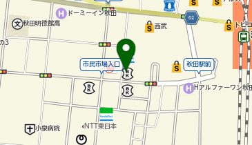 オリックスカーシェア 秋田駅西口Bの地図画像