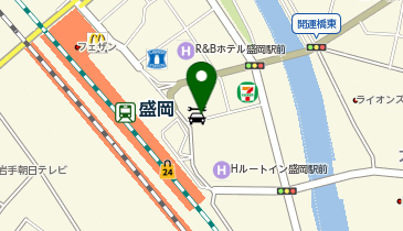 オリックスカーシェア 盛岡駅前の地図画像