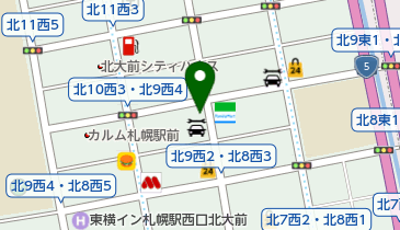 オリックスカーシェア 札幌駅前の地図画像