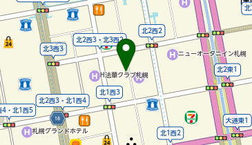 オリックスカーシェア クロスホテル札幌立体駐車場【れ8568】の地図画像