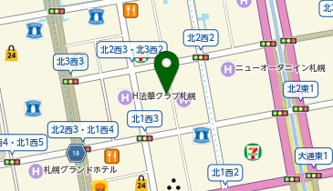 オリックスカーシェア クロスホテル札幌立体駐車場【れ8569】の地図画像