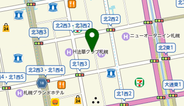 オリックスカーシェア クロスホテル札幌立体駐車場【れ8570】の地図画像