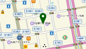 オリックスカーシェア クロスホテル札幌立体駐車場【れ8571】の地図画像