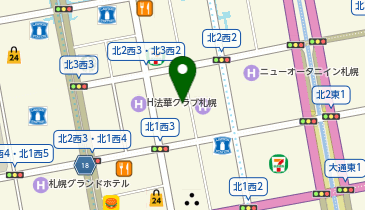 オリックスカーシェア クロスホテル札幌立体駐車場【れ8572】の地図画像