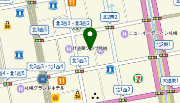 オリックスカーシェア クロスホテル札幌立体駐車場【れ8573】の地図画像