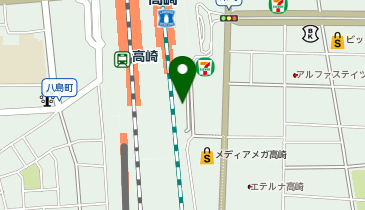 オリックスカーシェア 駅レンS高崎駅東口高架下の地図画像