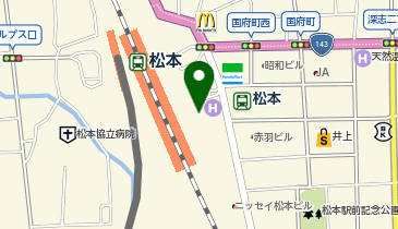 オリックスカーシェア 駅レンS松本駅お城口の地図画像