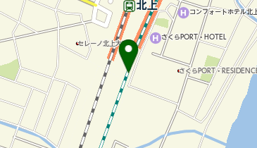 オリックスカーシェア 駅レンS北上駅東口高架下の地図画像