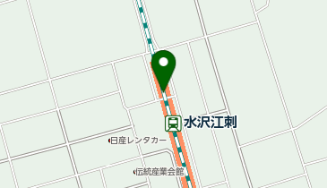 オリックスカーシェア 駅レンS水沢江刺駅高架下の地図画像