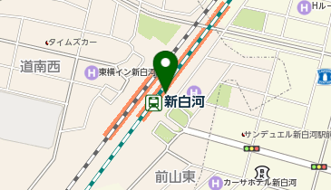 オリックスカーシェア 駅レンS新白河駅東口の地図画像