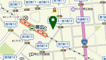 オリックスカーシェア 駅レンS帯広駅東通り北口の地図画像