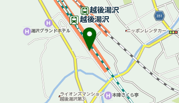 オリックスカーシェア 駅レンS越後湯沢駅高架下の地図画像