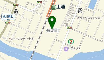 オリックスカーシェア 駅レンS土浦駅東口の地図画像