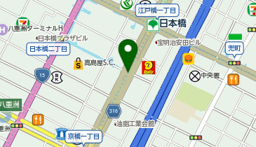 オリックスカーシェア 公社日本橋駐車場の地図画像