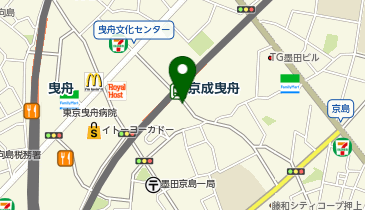 オリックスカーシェア NPC京成曳舟駅前の地図画像