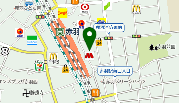 オリックスカーシェア 大栄パーク赤羽駅東口の地図画像