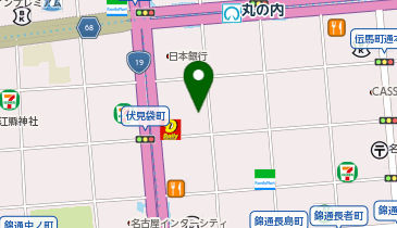 オリックスカーシェア 錦2丁目桑名町通B黄:車室固定の地図画像