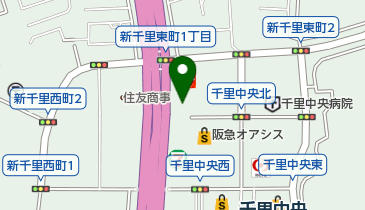 オリックスカーシェア 千里中央第2立体の地図画像