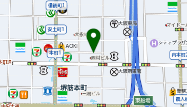 オリックスカーシェア 【閉鎖済】大阪市中央区本町1丁目の地図画像