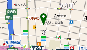 オリックスカーシェア 南森町駅北側天神橋3丁目の地図画像