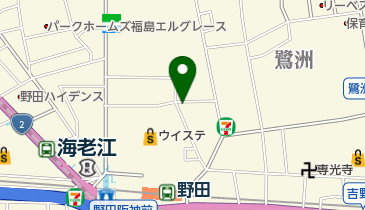 オリックスカーシェア 阪神野田駅北側の地図画像