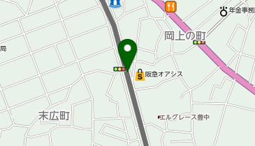 オリックスカーシェア 阪急豊中駅高架下岡上の町3丁目の地図画像