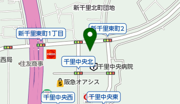 オリックスカーシェア 千里中央第3立体3階の地図画像