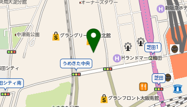 オリックスカーシェア グランフロント大阪の地図画像