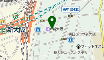オリックスカーシェア 新大阪駅東口の地図画像