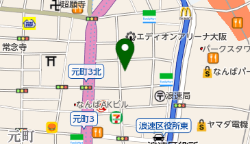 オリックスカーシェア 【閉鎖済】難波中3丁目の地図画像