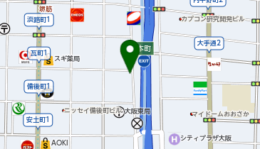 オリックスカーシェア 瓦町1丁目(駐輪厳禁)の地図画像