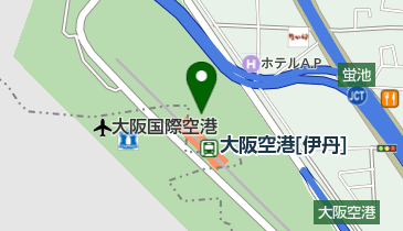 オリックスカーシェア 伊丹空港・駐車場中央の地図画像