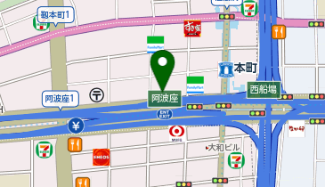 オリックスカーシェア 四つ橋線本町駅西側の地図画像