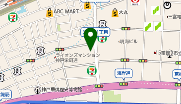 オリックスカーシェア 神戸栄町通の地図画像