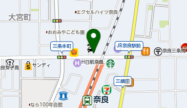 オリックスカーシェア JR奈良駅前の地図画像