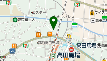 松屋 高田馬場店の地図画像