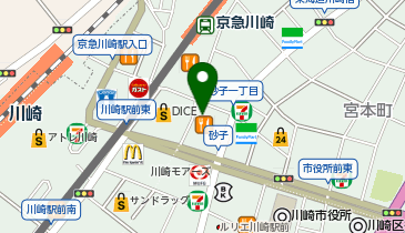 松屋 川崎銀座街店の地図画像