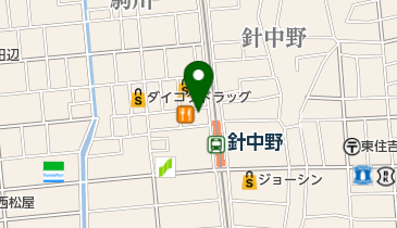 松屋 針中野店の地図画像