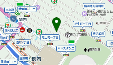 松屋 関内ベイスターズ通り店の地図画像