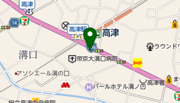 松屋 高津店の地図画像
