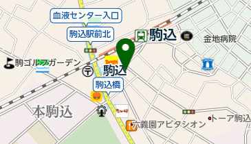 松屋 駒込店の地図画像