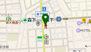 松屋 森下店の地図画像