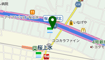 松屋 桜上水店の地図画像