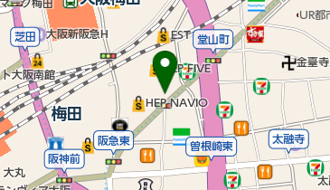 松屋 梅田角田町店の地図画像