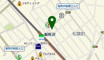 松屋 新所沢東口店の地図画像
