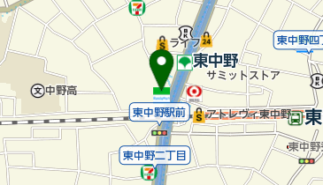 松屋 東中野店の地図画像